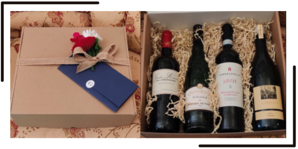 Grooms large wine gift box